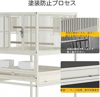 【大型鳥用】どっしり♬Araバードスタンド Amazon | Yaheetech 鳥かご 鳥ケージ スタンド付き 46x35.5x158